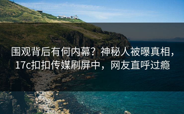 围观背后有何内幕？神秘人被曝真相，17c扣扣传媒刷屏中，网友直呼过瘾